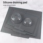 tapis drainage silicone gris rayures diagonales moderne respectueux environnement pliable