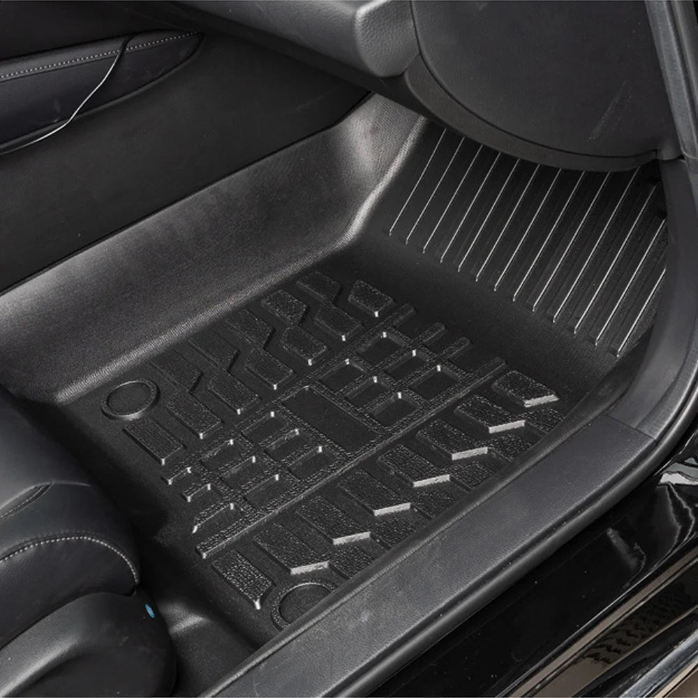 tapis sol noir rayures horizontales surface rugueuse pratique résistant nissan navara d23 tekna np300