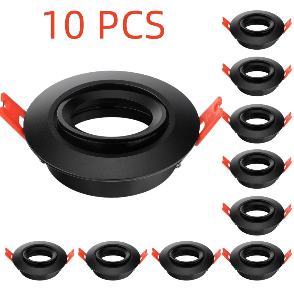 Spot LED réglable moderne blanc noir encastré clips orange adaptable halogène LED