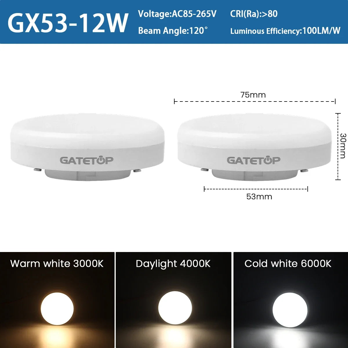 lampe led armoire blanc moderne 12w 15w 5w 7w 9w ac85265v 6000k 4000k 3000k