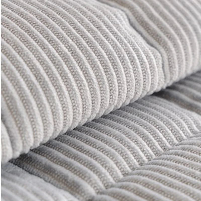 housse canapé peluche rayée gris clair moderne antidérapante machine 70x150 70x180