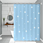 rideau douche moderne opacité bulles triangles blanc bleu vert jaune