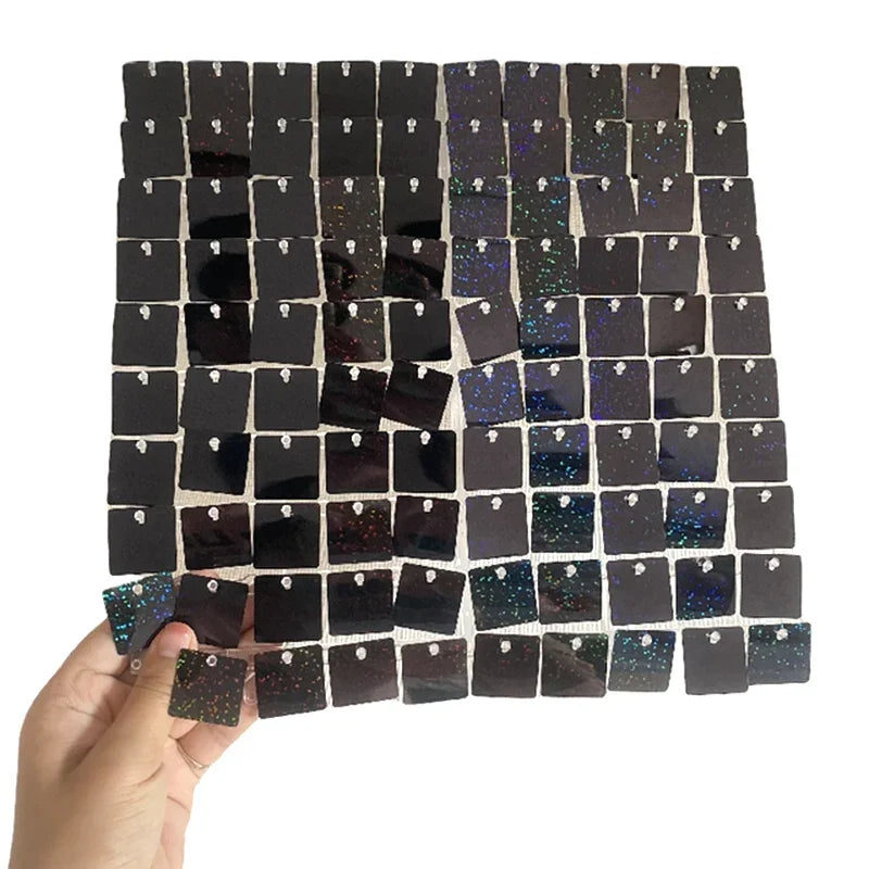 panneau mural décoratif violet bleu blanc doré mosaïque iridescente moderne clips 30cm 30cm