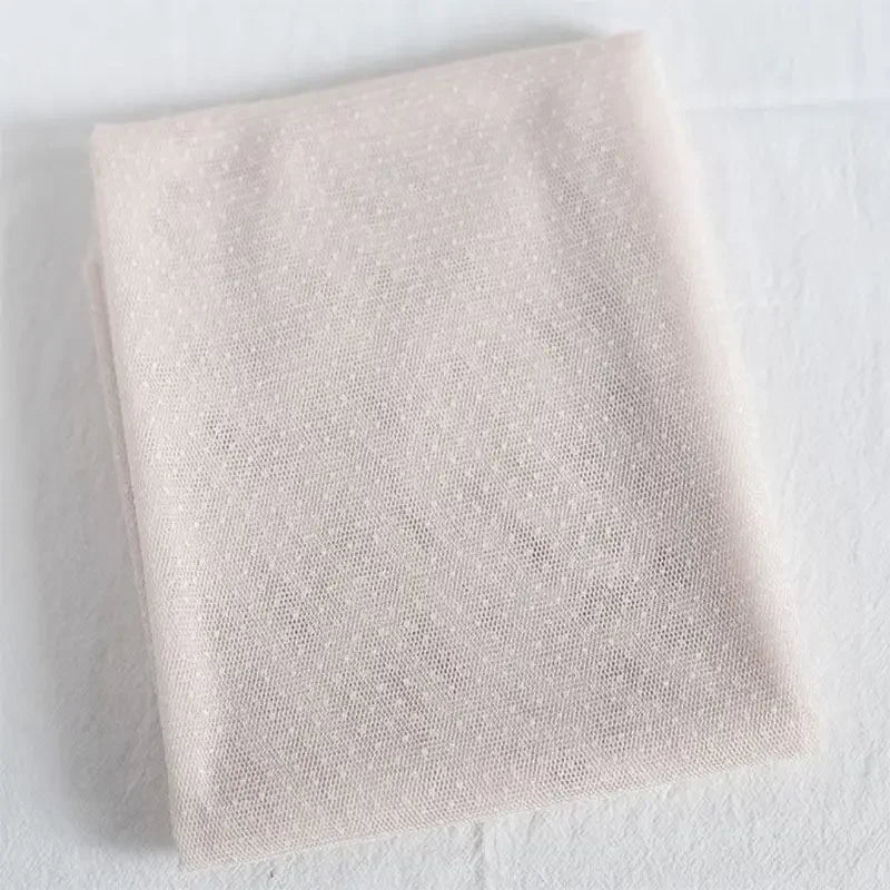 tissu polyester tulle vert clair rose pâle points petits résistance déchirure robe mariage hanfu
