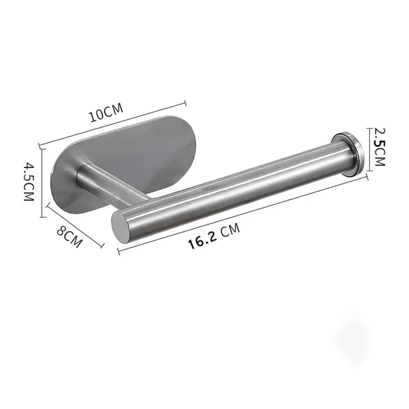 porte serviettes adhésifs papier toilette moderne acier inoxydable noir sans perçagerollable tissue holder stainless