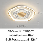 plafonnier led moderne géométrique blanc noir éclairage quotidien monté surface télécommande