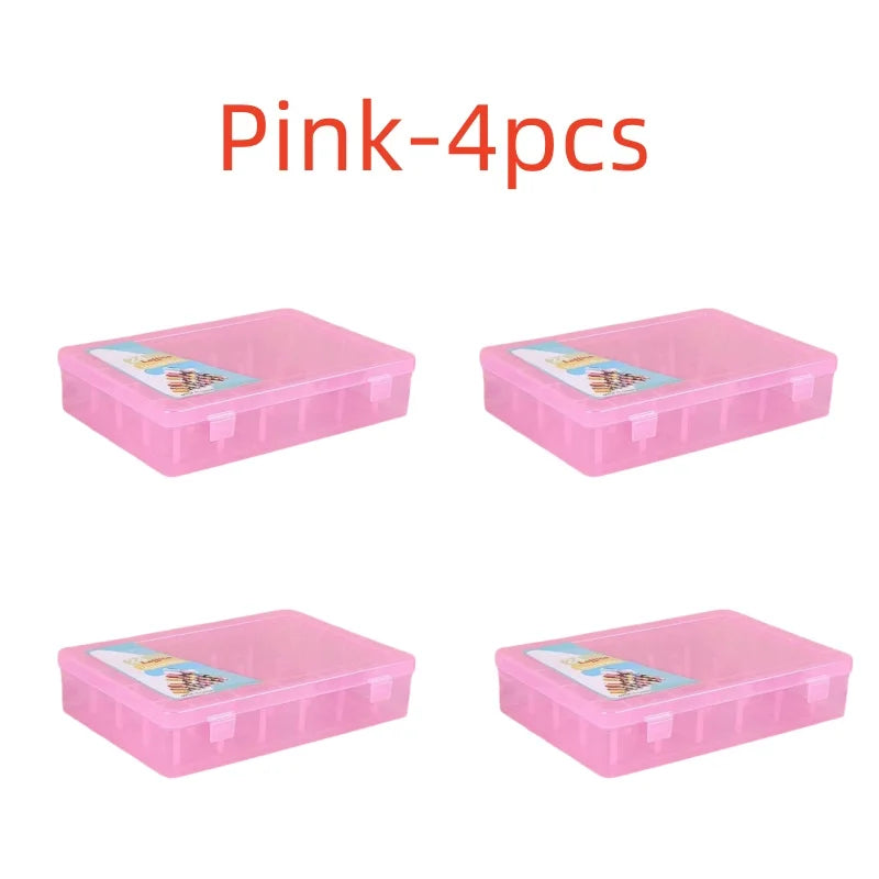 boîtes rangement fil transparentes pratiques modernes poignées bobines couleurs diverse outils couture broderie