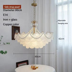 lampe suspendue blanc doré éventails classique vintage chaîne certifications sécuritéfluxlumineuxfaible