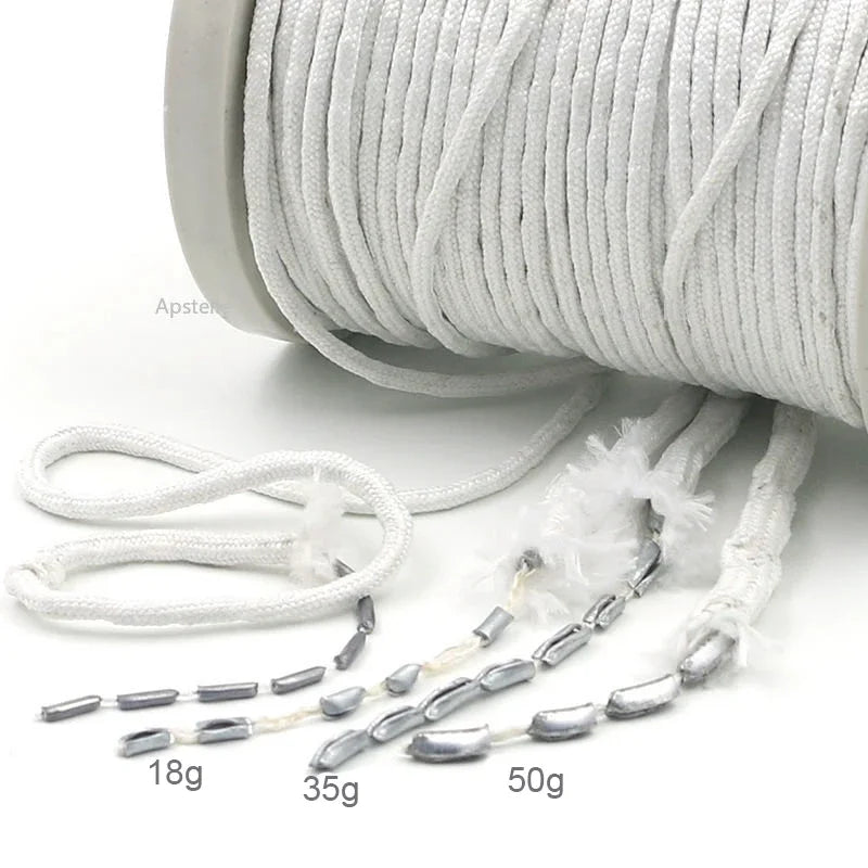 cordelette polyester blanc texture tissée moderne métalliques poids 18g 35g 50g