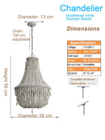 lampe suspendue bois blanc noire chaîne dorée classique vintage chambre cuisine salle manger