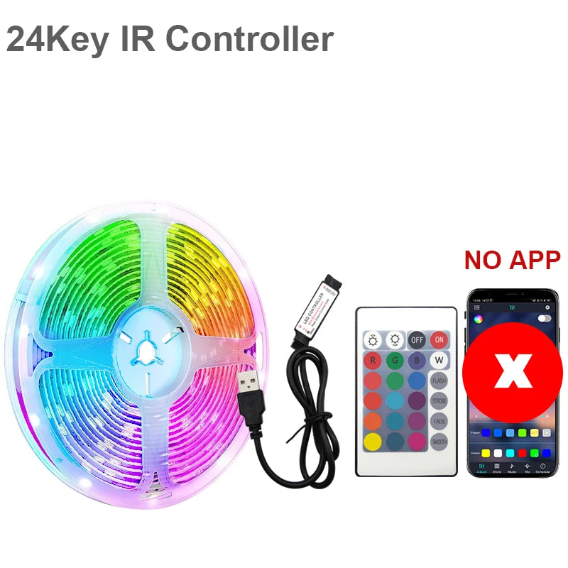 ruban led rgb multicolore 5m 10m 15m 20m moderne télécommande application