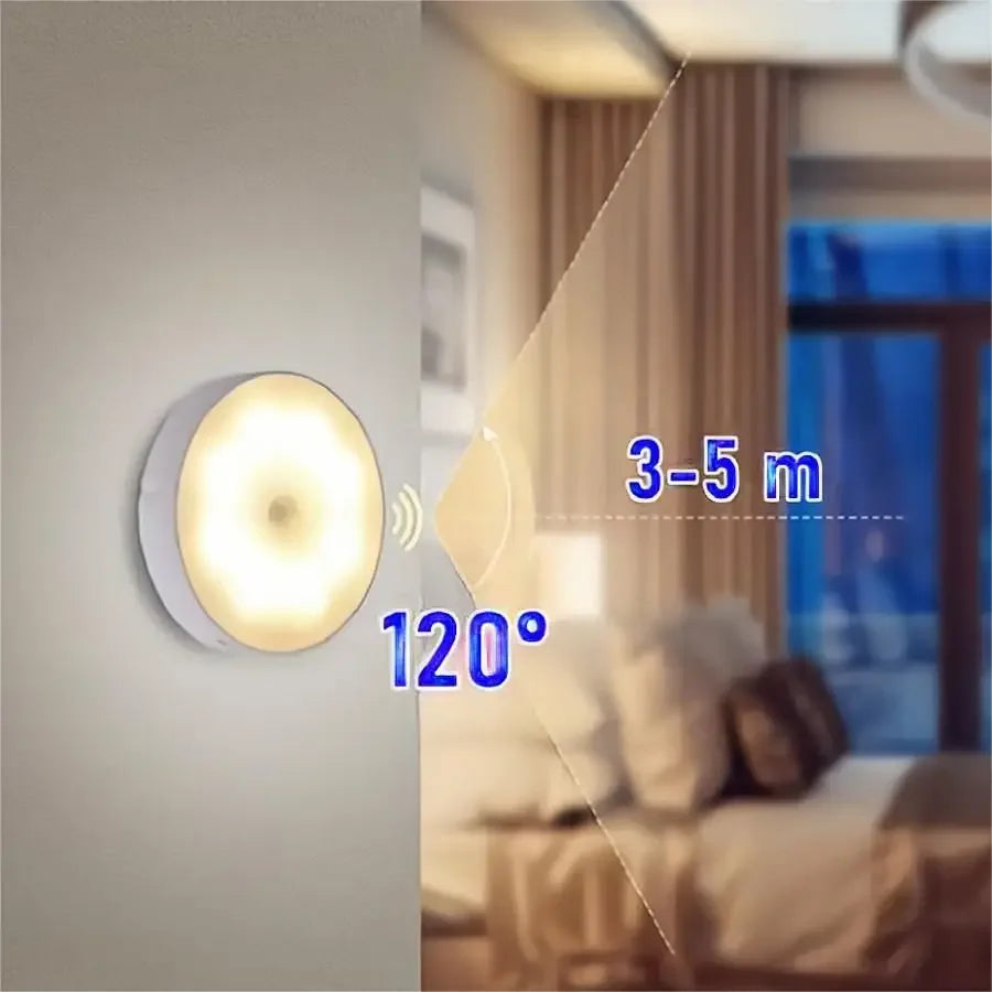 veilleuses détecteur mouvement rechargeables blanc lumière chaude moderne minimaliste adhésif réglable automatique
