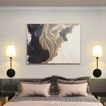 Vue de cote de l'applique murale en tissu avec eclairage doux
