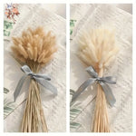 fleurs séchées naturelles bouquet ovales blanc beige décoration intérieure anniversaire mariage