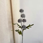 décoration intérieure bouquet dandelions artificiels 50cm couleurs automnales vase céramique blanc