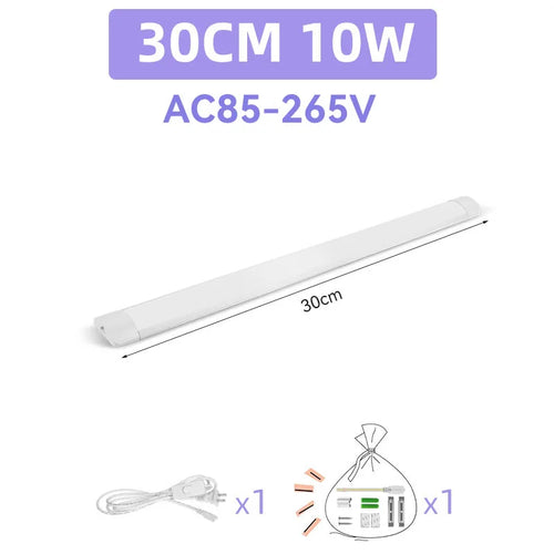 lampe led barre blanche armoire cuisine chambre clips fixation murale minimaliste