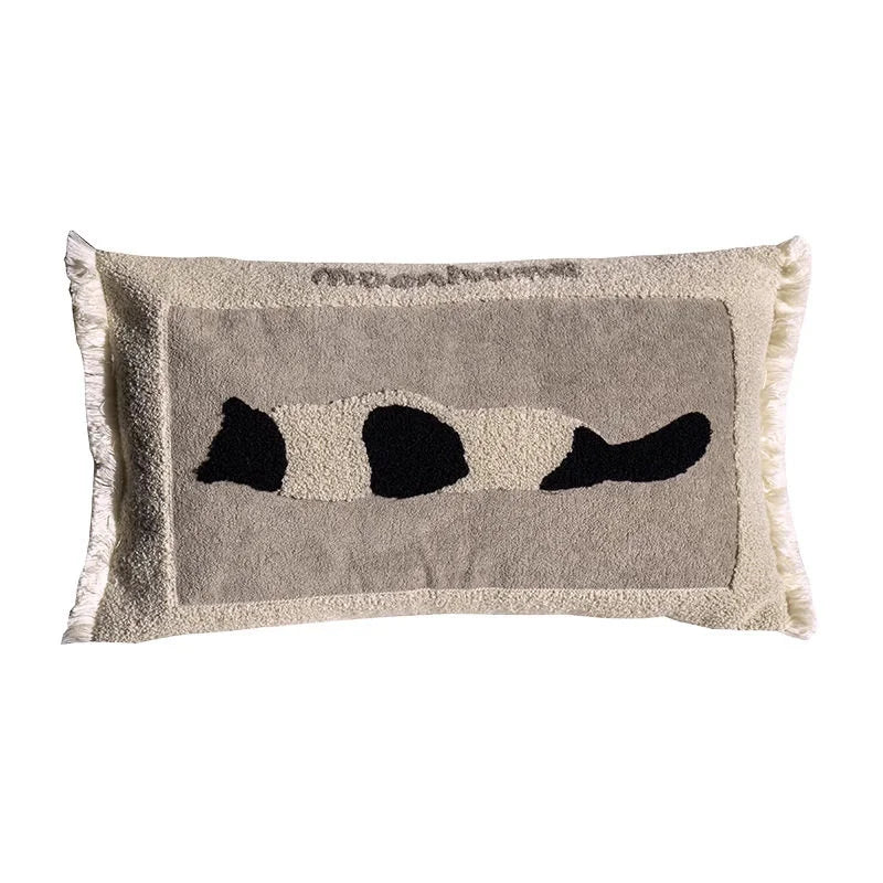 housse coussin brodée porc chien animaux motifs doux lit polyester coton respectueux environnement christmas