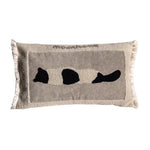 housse coussin brodée porc chien animaux motifs doux lit polyester coton respectueux environnement christmas