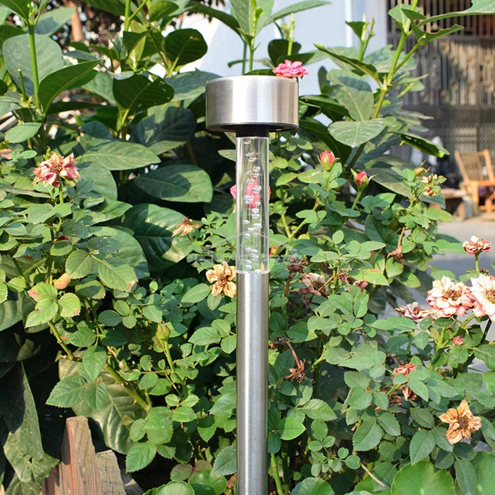 lampe solaire moderne transparente bulles océan décorative jardin extérieur éclairage led