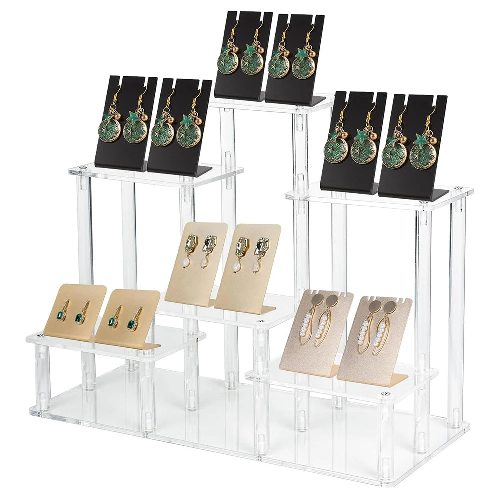 présentoir multi niveaux transparent moderne cupcakes donuts parfums bijoux stockage minimaliste