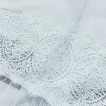 rideau blanc dentelle fine transparent classique polyester intérieur maison