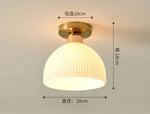 lampe moderne acrylique verre céramique blanc doré rayures horizontales minimaliste