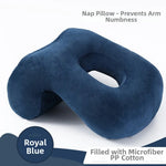 coussin voyage velours jaune bleu gris rose confortable poche mains mousse polyester ergonomique
