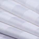 housse couette coton égyptien 100 blanc rayures horizontales classique opaques 400 fils lit adulte