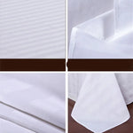 drap lit blanc rayures horizontales 100 coton hypoallergénique durable classique adultes