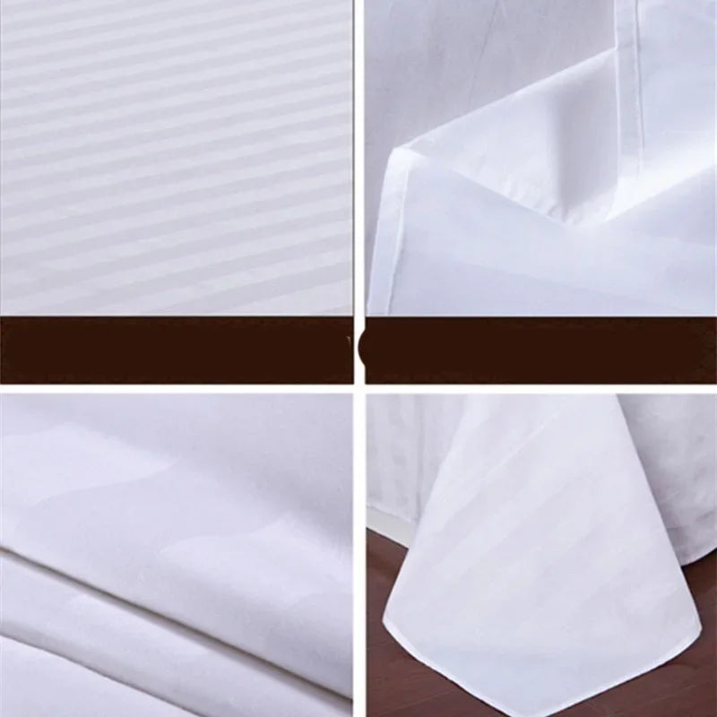 drap lit blanc rayures horizontales 100 coton hypoallergénique durable classique adultes
