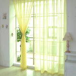 rideaux voile transparents décoratifs noir bleu rose rouge maison bord étroit