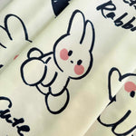 rideau motif lapins mignons moderne beige clair noir rose métalliques polyester chambre enfants