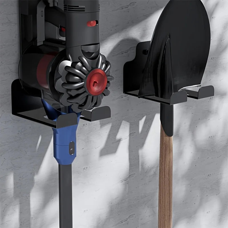 support mural outil jardin noir moderne vissage tondeuse aspirateur bêche drill haltère
