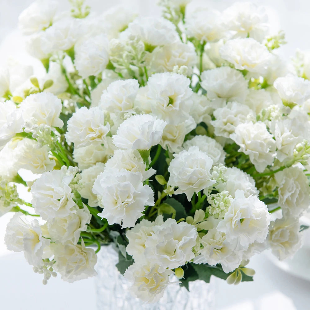 bouquet fleurs artificielles soie blanc rose jaune orange bleu violet modernes intérieur anniversaire mariage