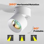 Spot lumineux led moderne surface mounted blanc noir flux lumineux 60 249 vcertifié fcc