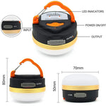 lampe camping led portable aimantée modes éclairage recharge usb compact moderne