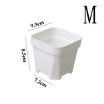pots plantes succulentes blanc noir modernes décoration jardinière carrée drainage