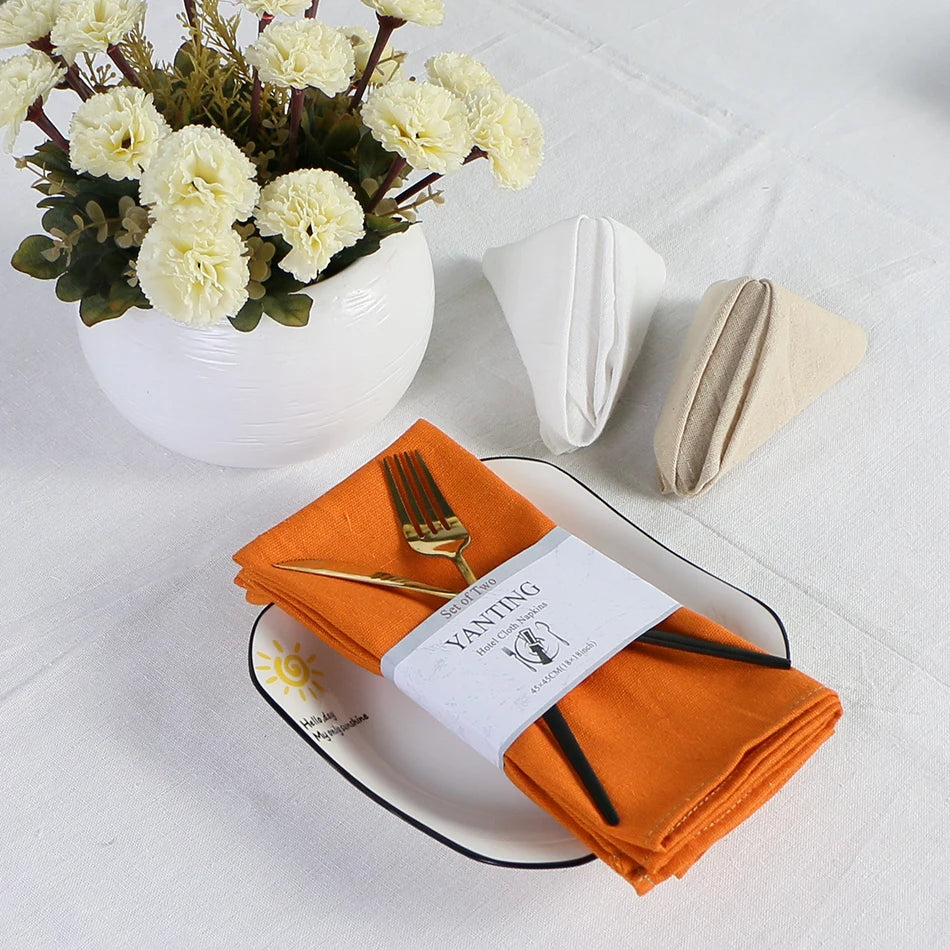 serviettes table tissu rouge vert noir 30x45cm uni réutilisable fêtes mariage opaques classiques pièces