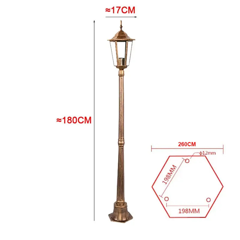 lampe rue or noir rétro classique extérieure ip65 e27 led industrielle vintage aluminium