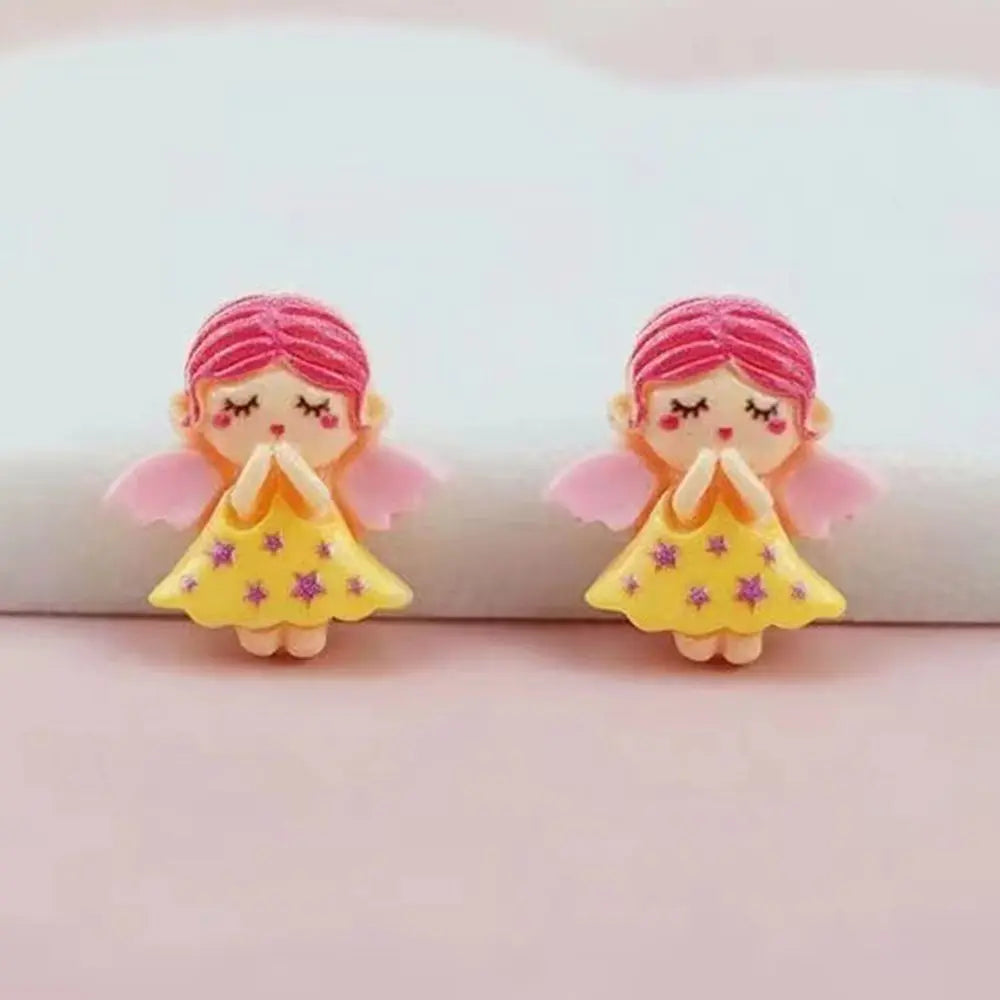 bijoux fantaisie enfantins pierres précieuses robes étoiles ailes cheveux stylisés multicolores opaques 20mm