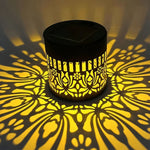 lampe solaire murale noire ornements floraux moderne contemporain