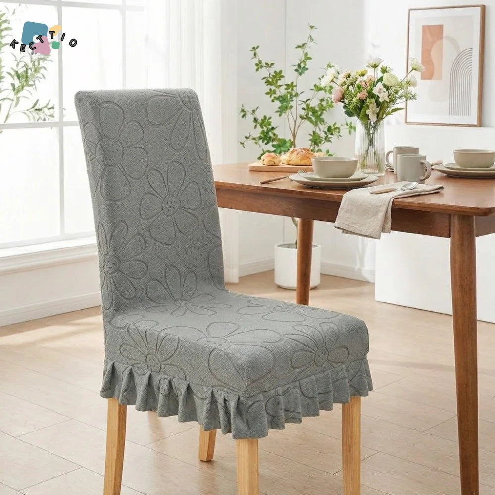 housses chaise fleur imprimée moderne gris bleu vert rose polyesters