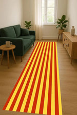 tapis moderne rayures verticaux rouge jaune blanc bleu marron minimaliste salon entrée chambreextérieur