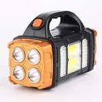 lampe torche led rechargeable solaire banque alimentation multifonctionnelle extérieur moderne noire orangée argentée
