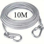 corde linge corde inoxydable résistante 10m 5m 2m balcon moderne argente boucles sécurité