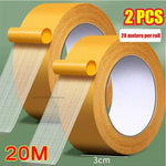 ruban adhésif double face jaune blanc moderne 20m adhésif fort grille transparent plomberie bricolage