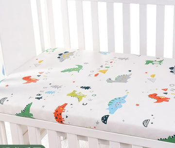 drap housse lit bébé coton motif oiseau étoile enfant chambre moderne blanc jaune gris
