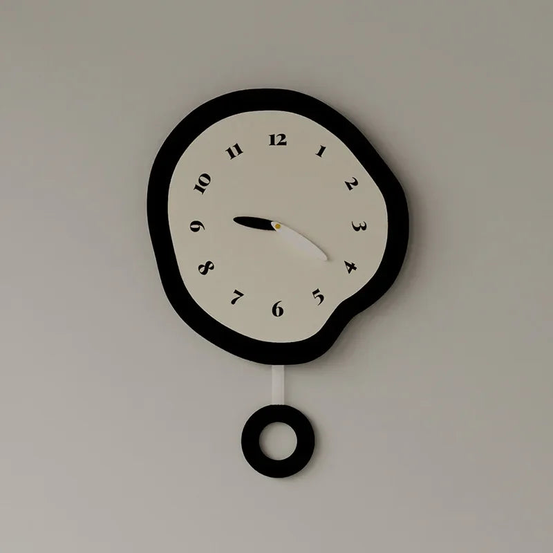 horloge murale moderne dessin animé minimaliste aiguille acrylique opaque salon