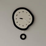 horloge murale moderne dessin animé minimaliste aiguille acrylique opaque salon