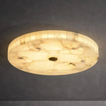 plafonnier moderne led marbre blanc semi transparent texture métal pierre